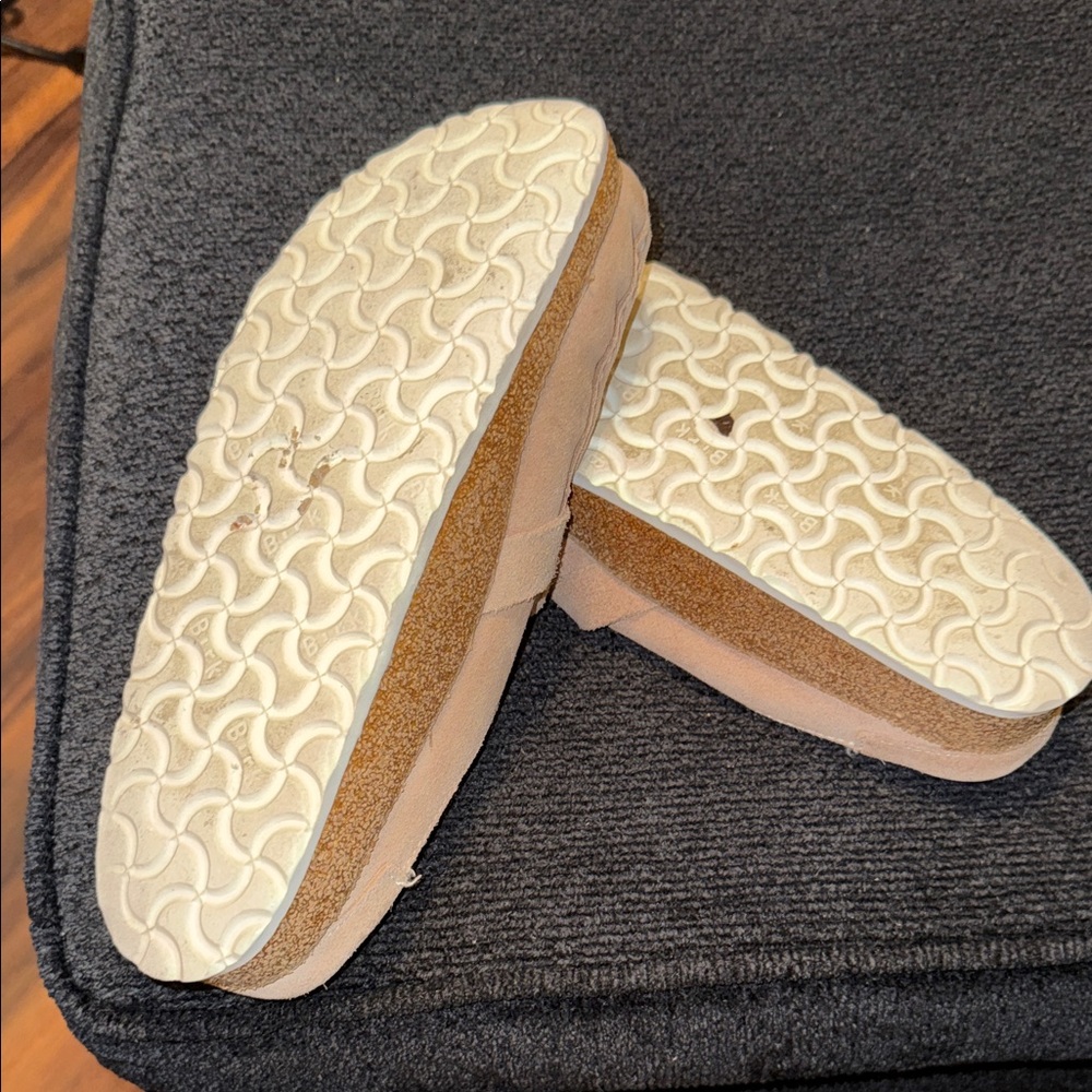 Birkenstock Tan Suede Mules with Buckle - Picture 6 of 6